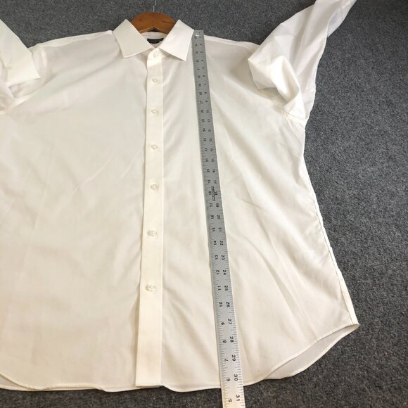 J Crew Shirt Mens Extra Large White Button Oxford Spread Collar Long Sleeve Slim - Picture 6 of 11